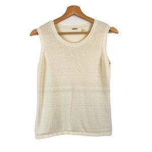 Elie Tahari Cream Knit Sleeveless Sweater Vest M (May Fit Small)